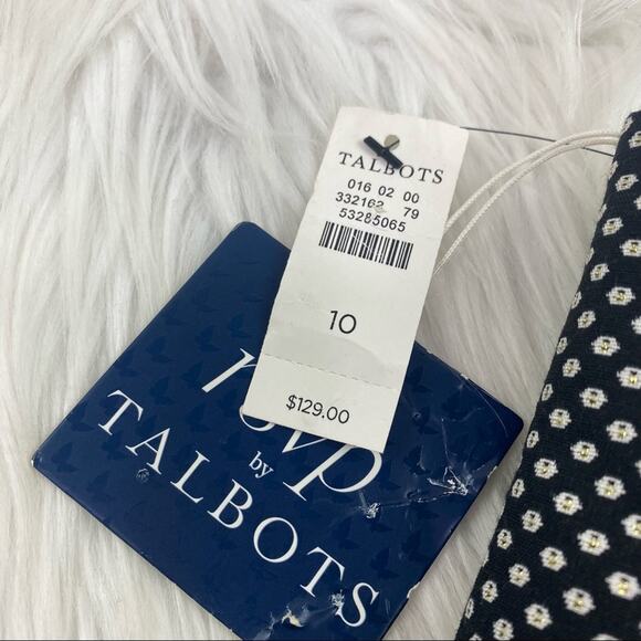 RSVP by Talbots Women's Sateen Metallic Ankle Pants Black Size 10 Polka Dot - Picture 2 of 10